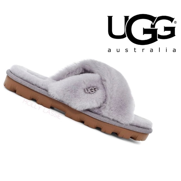 ugg slide sandals fur